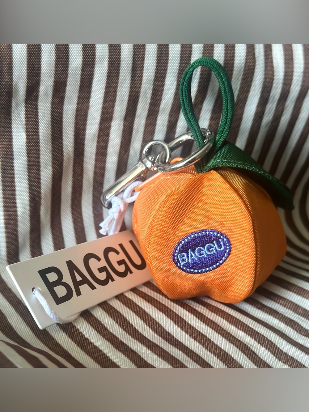 BAGGU Mandarin Orange Charm Bag New With Tag Adorable Fruit Keyring Sold Out